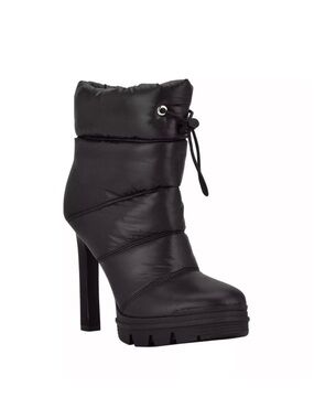 GUESS Jara Black Platform Heel Boots – Size 9